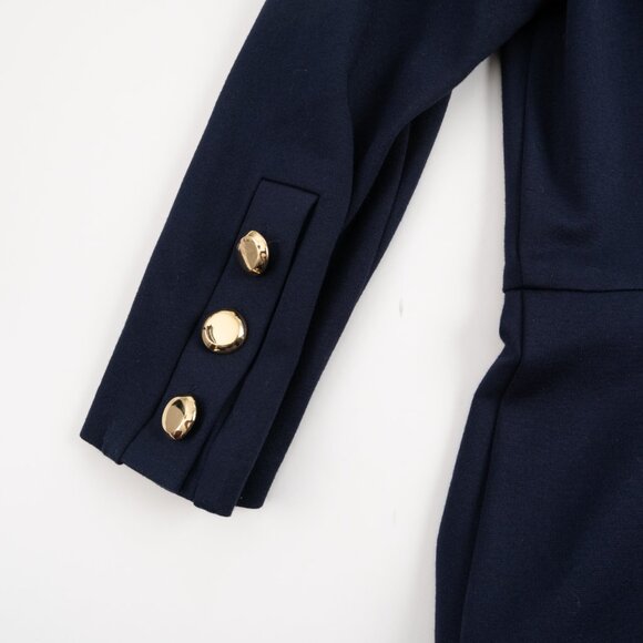 TRINA TURK Flush 3/4 Sleeve Ponte Dress with Gold Button size 4 - Picture 8 of 11